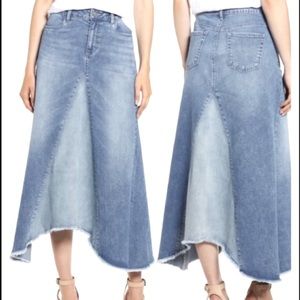 Wash Lab Pieced Denim Skirt